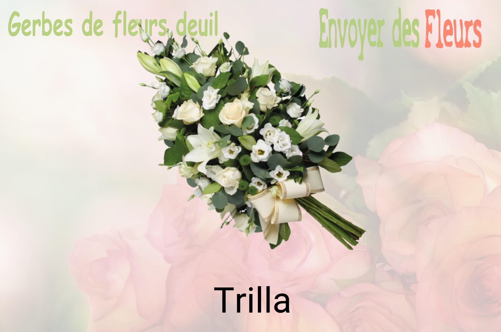 Gerbe de fleurs de deuil livrée à Trilla